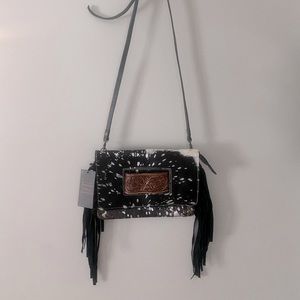 - Black and White Acid Wash American Darling Cross Body. NWT